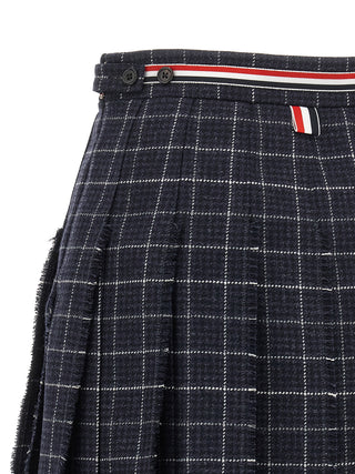 Blue Wool Long Skirt