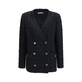 Black Cotton Full-Length Jacket