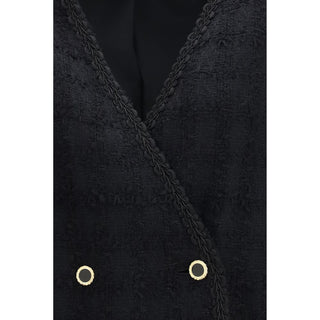 Black Cotton Full-Length Jacket