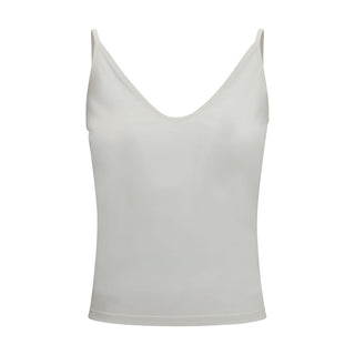 White Silk Tank Tops