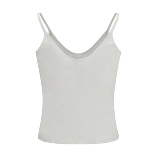 White Silk Tank Tops