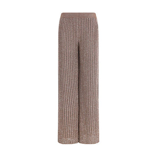 Brown Viscose Casual Pants
