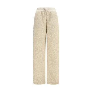 Beige Polyester Joggers (Workout Pants)