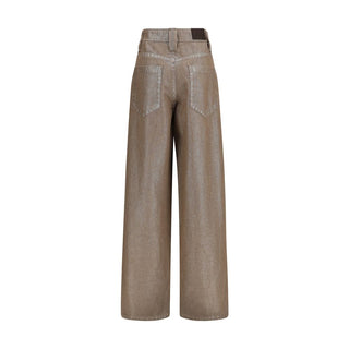 Beige Cotton Jeans Denim