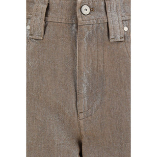 Beige Cotton Jeans Denim