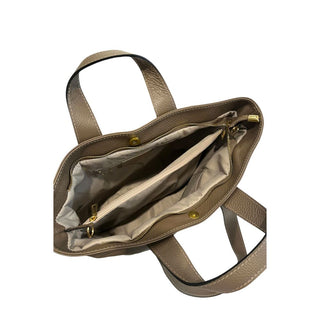 Beige Cowhide Handbag
