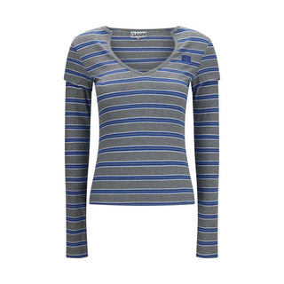 Gray Cotton Long Sleeve T-Shirt