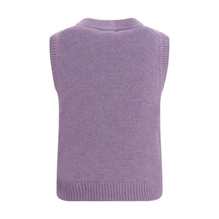 Gray Alpaca Vicugna Pacos Sleeveles Sweater