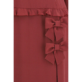 Bordeaux Silk Casual Dress