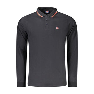 Black Cotton Men's Polo