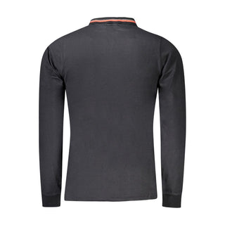 Black Cotton Men's Polo