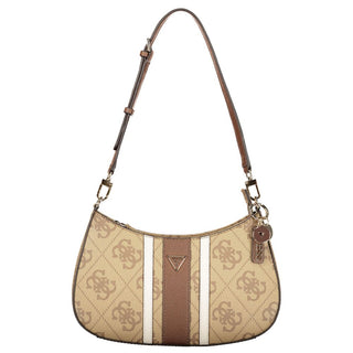Beige Polyurethane Women's Bag
