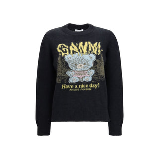 Black Recycled Wool Sweatshirt