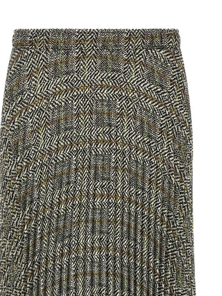 Multicolor Polyester Midi Skirt
