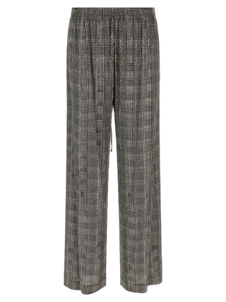 Gray Viscose Casual Pants