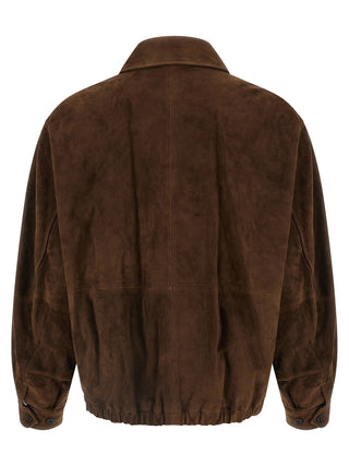 Brown Goatskin Full-Length Jacket