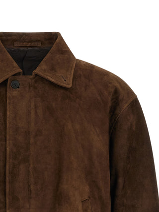 Brown Goatskin Full-Length Jacket