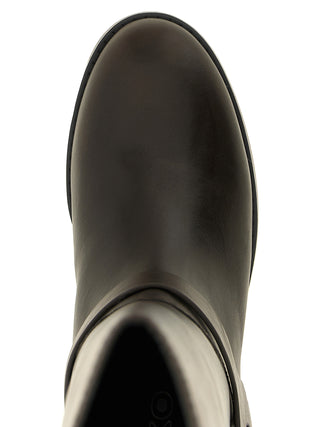 Black Cowhide Over The Knee