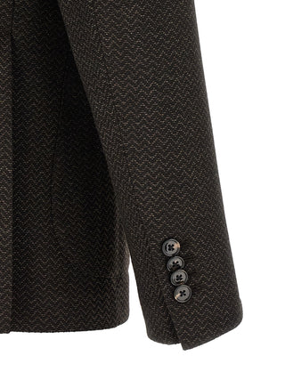 Brown Virgin Wool Blazer