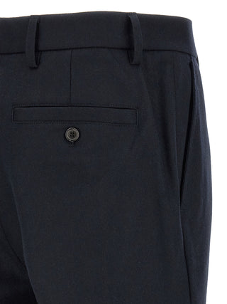 Blue Wool Casual Pants