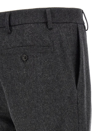 Gray Wool Casual Pants