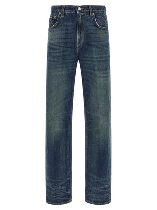 Blue Cotton Relaxed Fit Jeans