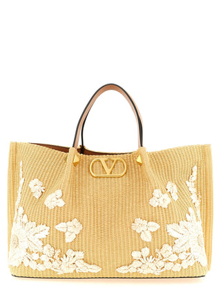 Beige Cotton Tote Bag