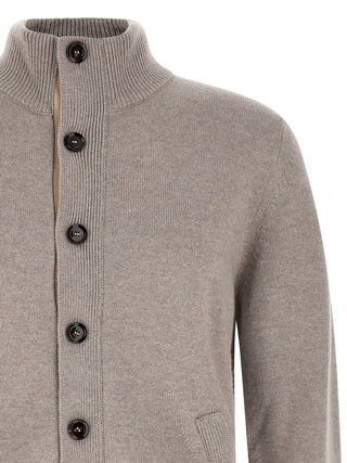 Beige Cashmere Cardigan
