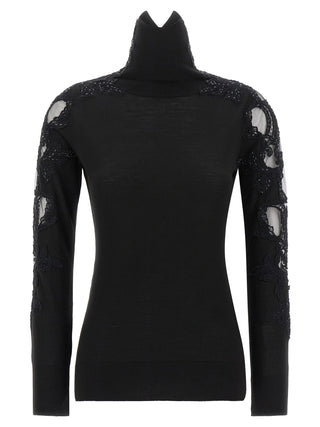Black Virgin Wool Cardigan
