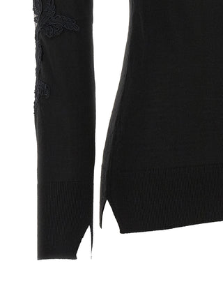 Black Virgin Wool Cardigan