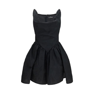 Black Cotton Casual Dress