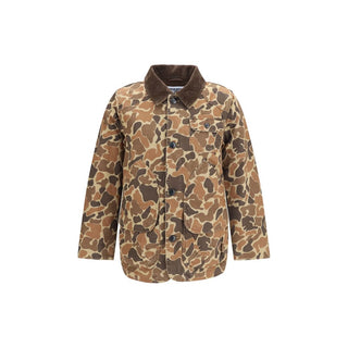 Brown Cotton Full-Length Jacket