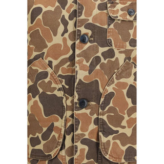 Brown Cotton Full-Length Jacket