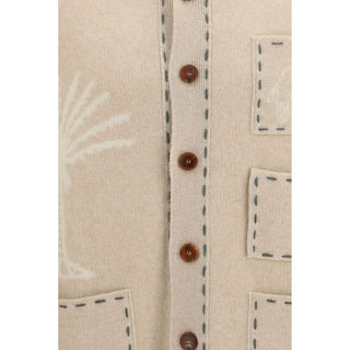 Beige Cashmere Cardigan