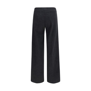 Gray Cotton Casual Pants