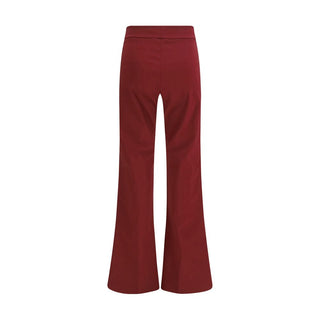 Bordeaux Viscose Casual Pants
