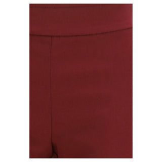 Bordeaux Viscose Casual Pants