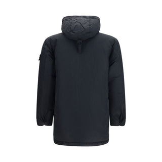 Black Polyester Full-Length Jacket