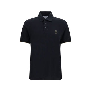 Black Cotton Polo Shirt