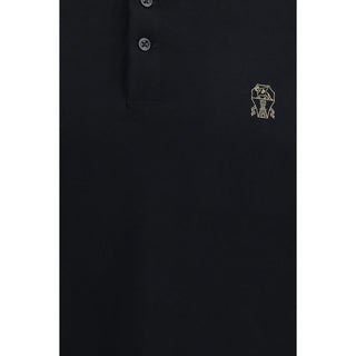 Black Cotton Polo Shirt