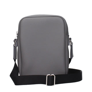 Gray Leather Crossbody Bag