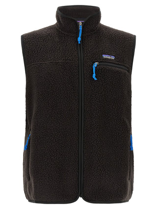Black Polyester Sleeveless Jacket