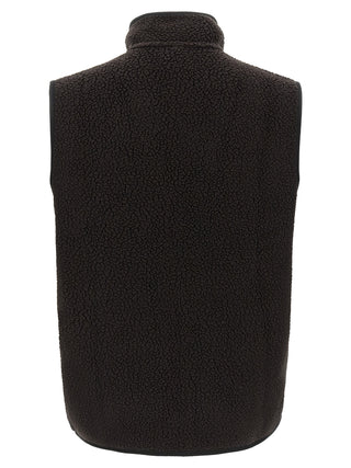 Black Polyester Sleeveless Jacket