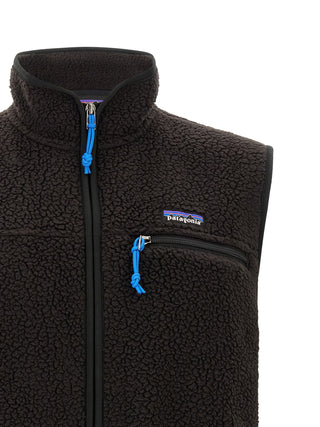 Black Polyester Sleeveless Jacket