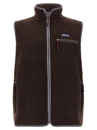 Brown Polyester Sleeveless Jacket