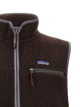 Brown Polyester Sleeveless Jacket