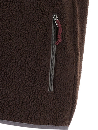 Brown Polyester Sleeveless Jacket