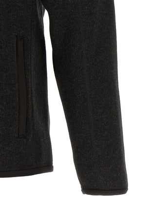 Black Polyester Full-Length Jacket