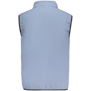Azzurro Poliestere Mens Vest