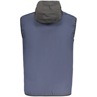 Blue Polyester Men's Vest